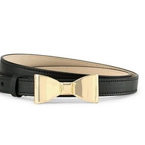 C. Wonder leather belt w/ gold bow buckle